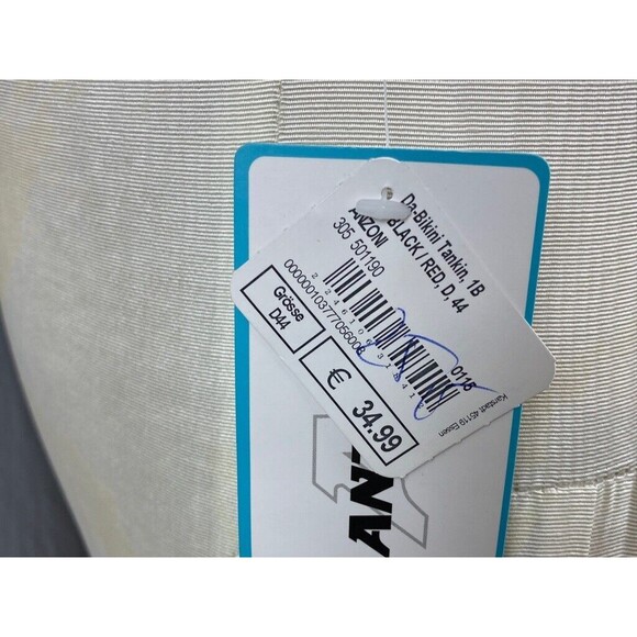 Anzoni Tankini Women's Size 44D Swim Suit Top Adjustable Straps Germany NWT - Picture 9 of 10